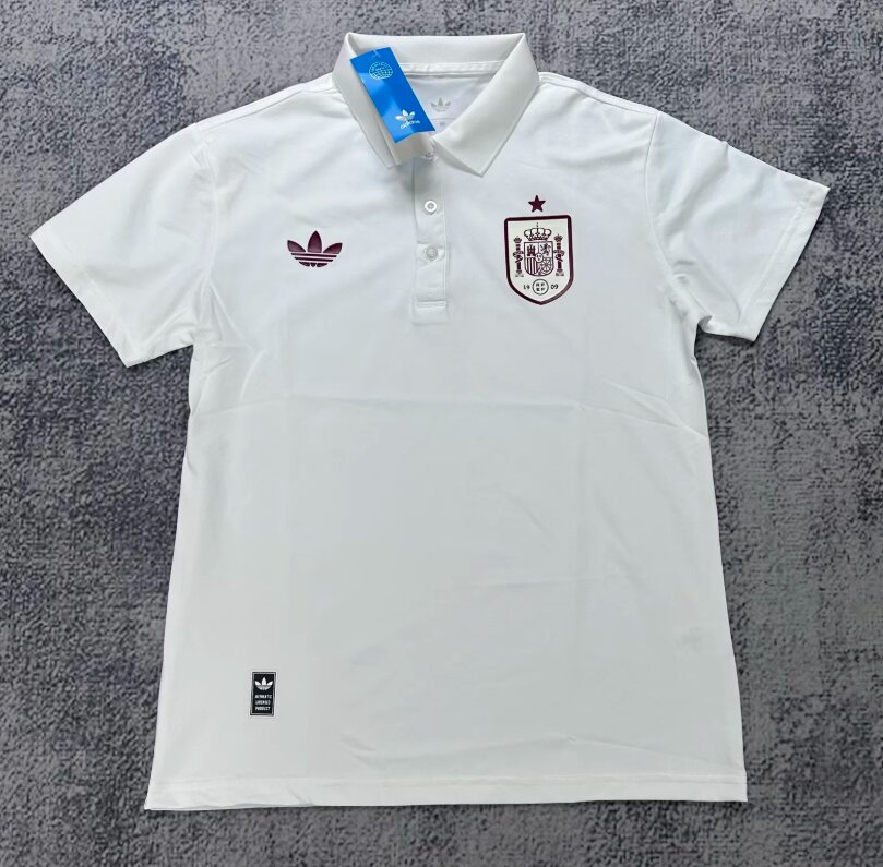 AAA Quality Spain 26/27 White Polo Shirts